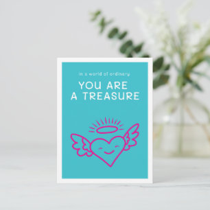 Cartes Pour Fêtes Annuelles Vous êtes un trésor Tropical Bleu Saint-Valentin
