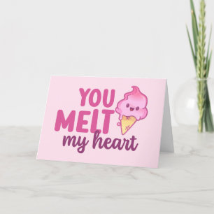 Cartes Pour Fêtes Annuelles Vous faites fondre mon coeur mignon et drôle Saint