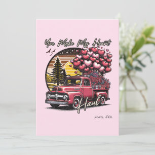 Cartes Pour Fêtes Annuelles Vous Faites Mon Coeur Haul Camion Vintage Valentin
