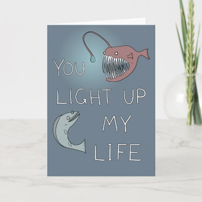 Cartes Pour Fêtes Annuelles "Vous illuminez ma vie" profond valentine (Devant)
