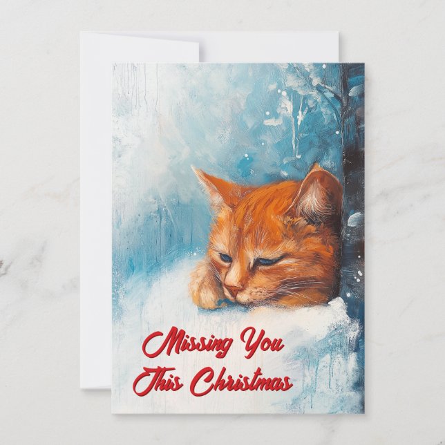 Cartes Pour Fêtes Annuelles Vous manquer à Noël (Devant)