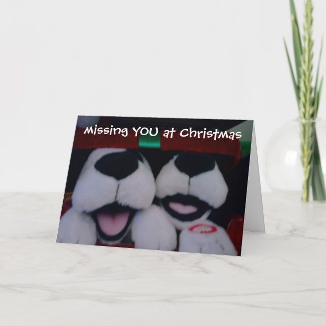 CARTES POUR FÊTES ANNUELLES "VOUS MANQUEZ À NOËL" ÉTIQUETTES (Devant)