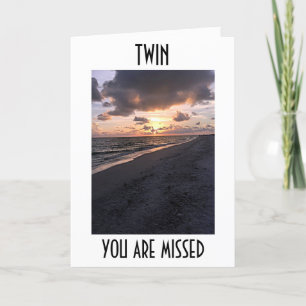 CARTES POUR FÊTES ANNUELLES VOUS MANQUEZ "TWIN" À NOËL ET TOUTE L'ANNÉE