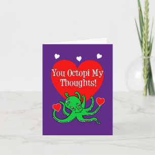 Cartes Pour Fêtes Annuelles Vous Octopi Mes pensées Octopus