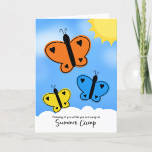 Cartes Pour Fêtes Annuelles Vous pensez aux papillons du camp d'été
