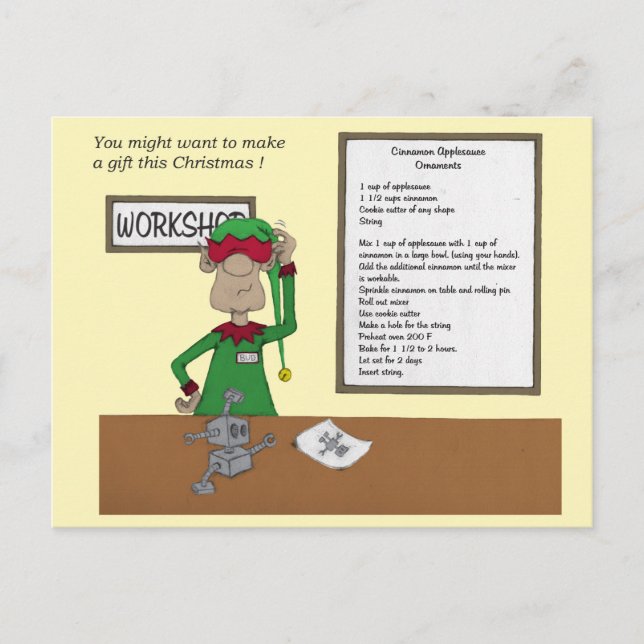 Cartes Pour Fêtes Annuelles Vous pourriez vouloir faire à un cadeau ce Noël ! (Devant)