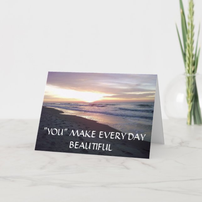 CARTES POUR FÊTES ANNUELLES "VOUS" REND CHAQUE JOUR BEAU (Devant)