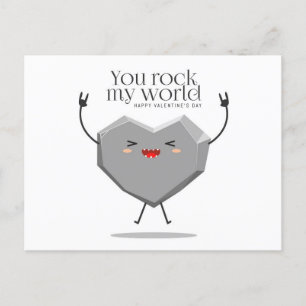 Cartes Pour Fêtes Annuelles Vous Rock My World Heureuse Sainte-Valentin   Vaca