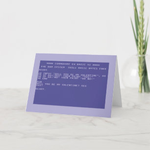 Cartes Pour Fêtes Annuelles Vous serez mon commodore 64 de Valentine de base