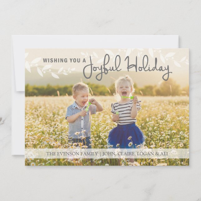 Cartes Pour Fêtes Annuelles Vous souhaitant des vacances joyeuses (Devant)