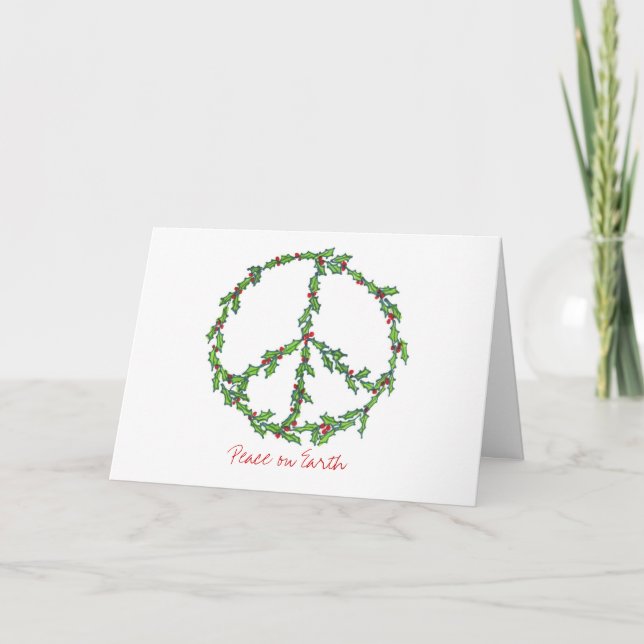 Cartes Pour Fêtes Annuelles Vous souhaitant la paix (Devant)