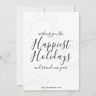 Cartes Pour Fêtes Annuelles Vous souhaitant les vacances les plus heureuses