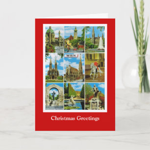 Cartes Pour Fêtes Annuelles Vous souhaitant Noël joyeux, Vienne vintage