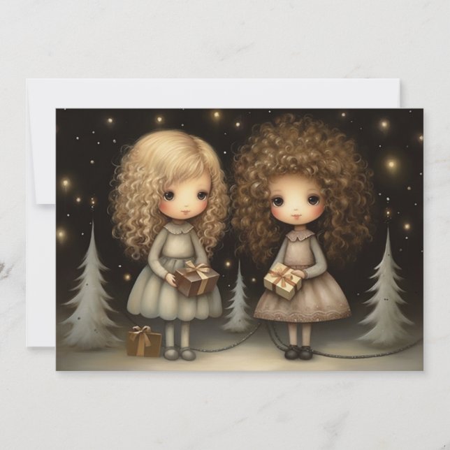 Cartes Pour Fêtes Annuelles Vous souhaitant un Joyeux Noël (Devant)