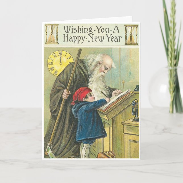 Cartes Pour Fêtes Annuelles Vous souhaitant une bonne année (Devant)