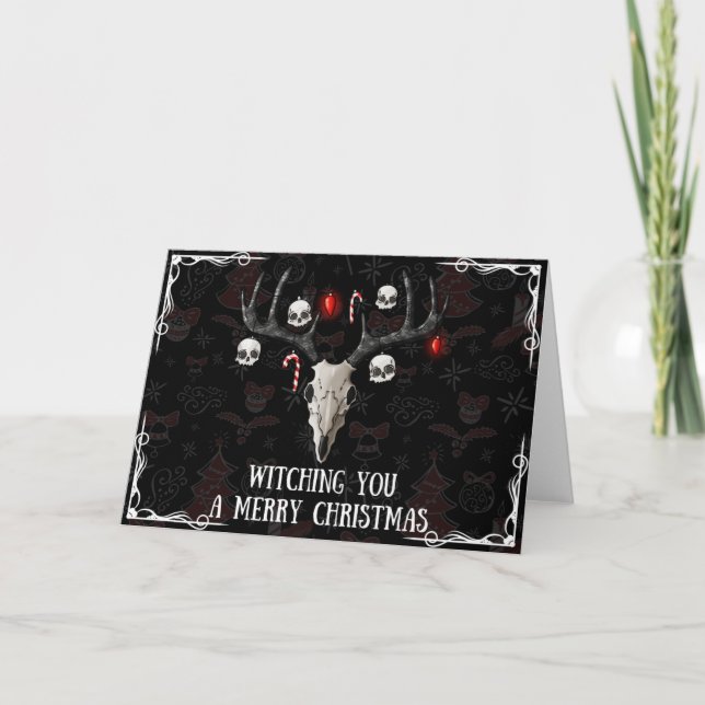 Cartes Pour Fêtes Annuelles Vous souhaite un Joyeux Noël ensorcelé (Devant)