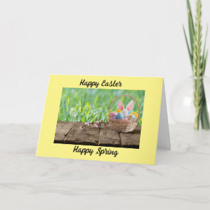 CARTES POUR FÊTES ANNUELLES VOUS SOUHAITEZ UN JEUX PRINTEMPS PÂQUES/HEUREUX