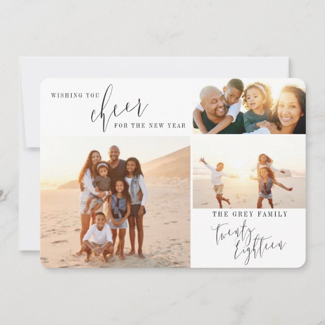 CARTES POUR FÊTES ANNUELLES VOUS SOUHAITEZ VOUS RÉGLER POUR LA NOUVELLE ANNÉE (Devant)