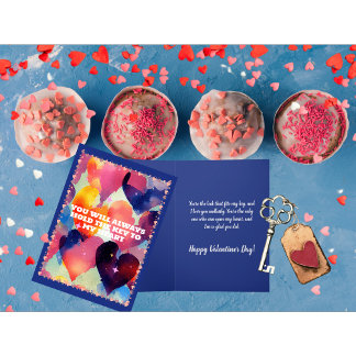 Cartes Pour Fêtes Annuelles Vous tenez la clé de mon coeur Saint Valentin