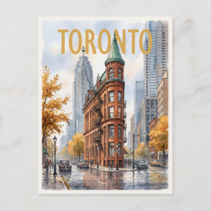 Cartes Pour Fêtes Annuelles Voyage à Toronto Canada Vintage