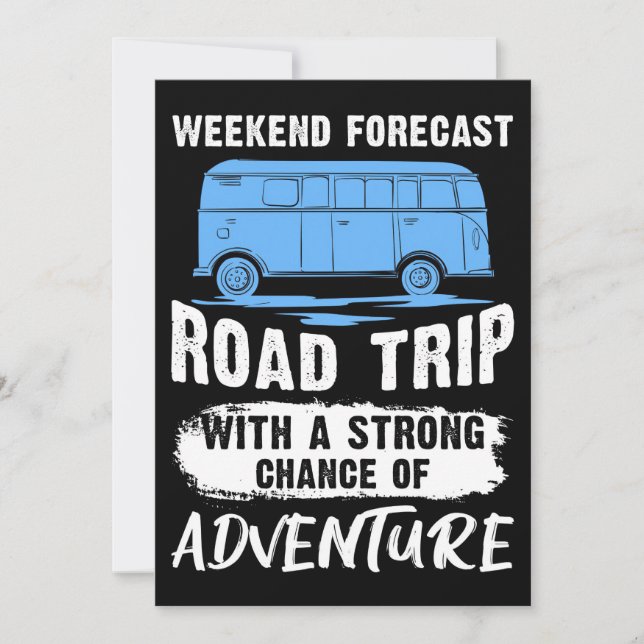 Cartes Pour Fêtes Annuelles Voyage artistique, road trip et aventure (Devant)