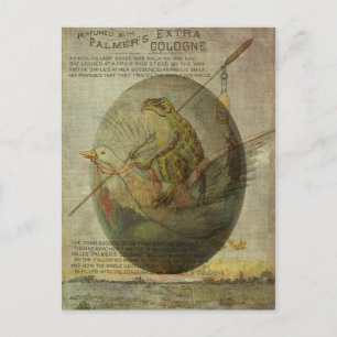 Cartes Pour Fêtes Annuelles Voyage de Pâques de l'oie et de la grenouille