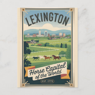 Cartes Pour Fêtes Annuelles Voyage Rétro à Lexington Kentucky