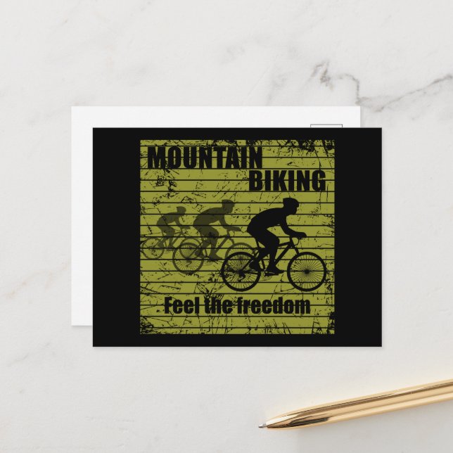 CARTES POUR FÊTES ANNUELLES VTT VTT (Devant/Arrière en situation)
