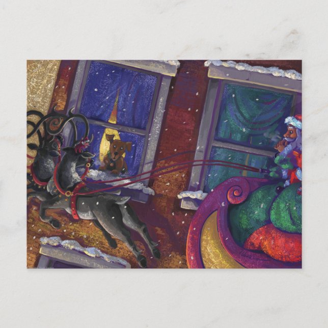 Cartes Pour Fêtes Annuelles Vue de père Noël (Devant)