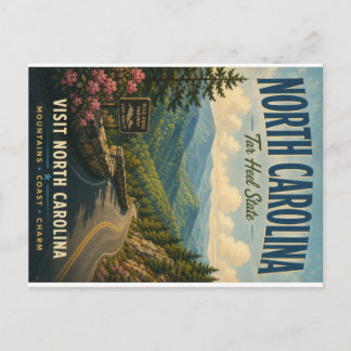Cartes Pour Fêtes Annuelles Vue panoramique vintage de la Blue Ridge Parkway e