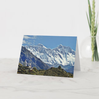 Cartes Pour Fêtes Annuelles Vues du Népal sur le chemin au MONT EVEREST