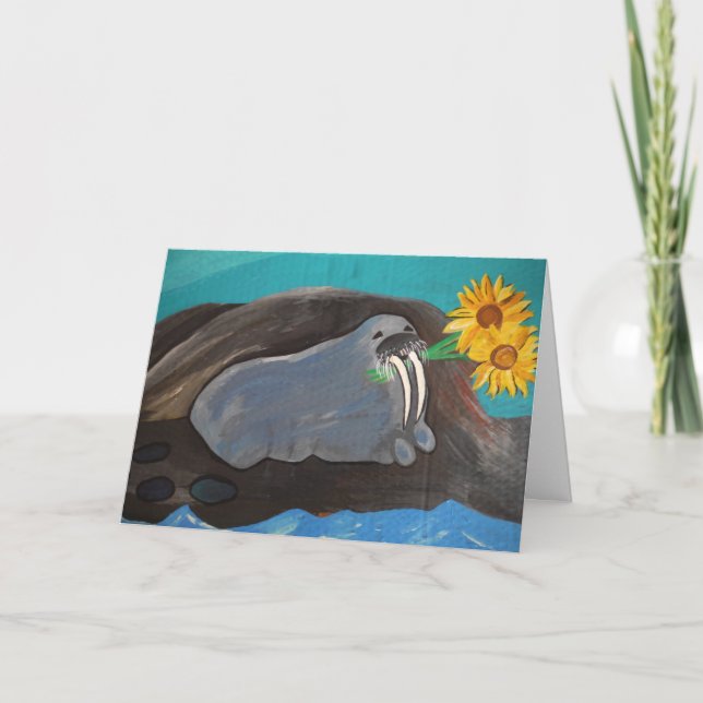 Cartes Pour Fêtes Annuelles Walrus Valentine (Devant)