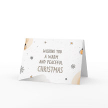 Warm and Peaceful Christmas Minimalist Card Art