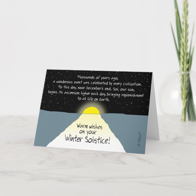 Cartes Pour Fêtes Annuelles Warm Wishes on Your Winter Solstice! -  (Devant)
