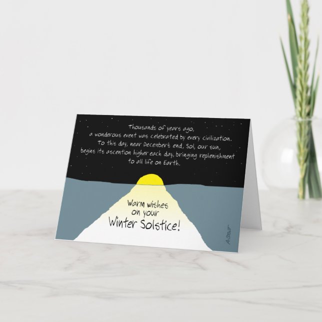 Cartes Pour Fêtes Annuelles Warm Wishes on Your Winter Solstice! -Holiday Card (Devant)
