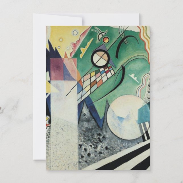 Cartes Pour Fêtes Annuelles Wassily Kandinsky Open Green (Devant)