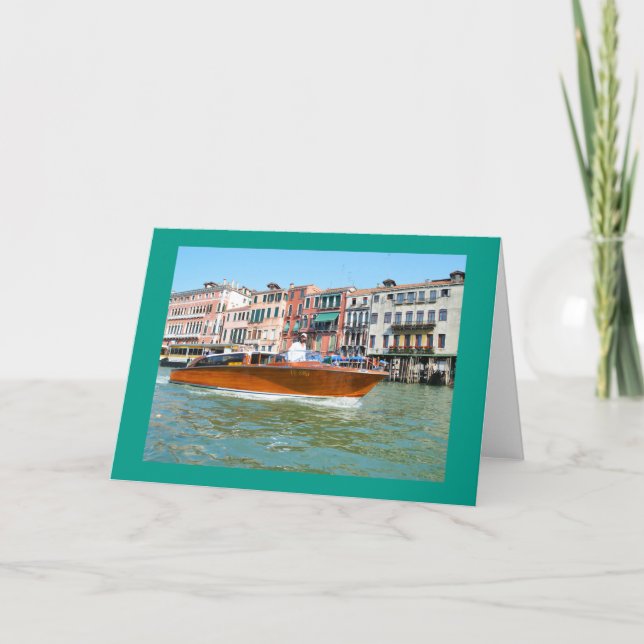 Cartes Pour Fêtes Annuelles Water-taxi à Venise (Devant)