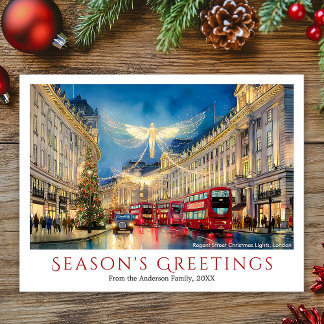 Cartes Pour Fêtes Annuelles Watercolor Regent Street Christmas Lights London