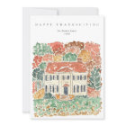 Watercolor Thanksgiving Autumnal Georgian House