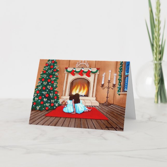 Cartes Pour Fêtes Annuelles "Wating pour le père noël " (Devant)