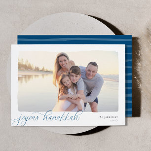 Cartes Pour Fêtes Annuelles Wavy (homonymie)   Simple Photo horizontale Hanukk