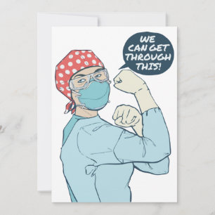 Cartes Pour Fêtes Annuelles We Can Get Through This Rossie The Nurse