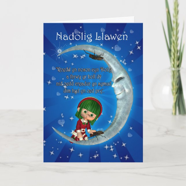 Cartes Pour Fêtes Annuelles Welsh Christmas Card Nadolig Llawen Humour (Devant)