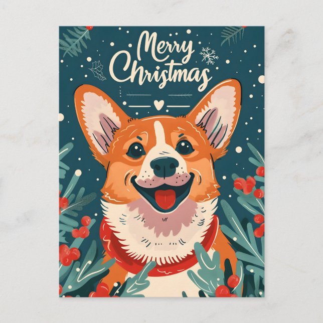 Cartes Pour Fêtes Annuelles Welsh Corgi Christmas (Devant)