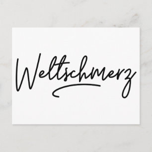 Cartes Pour Fêtes Annuelles Weltschmerz, Mot allemand, Guérison du monde, Alle
