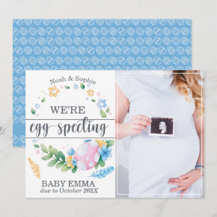 Cartes Pour Fêtes Annuelles "We're egg-specting" Easter Pregancy Announcement
