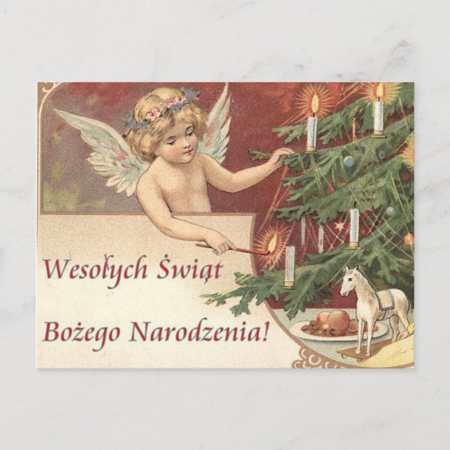 Cartes Pour Fêtes Annuelles Wesolych Swiat Bozego Narodzenia Merry Christmas (Devant)