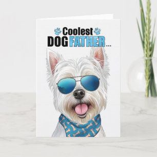 Cartes Pour Fêtes Annuelles West Highland Terrier Chien Coolest Papa Fête des 