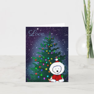 Cartes Pour Fêtes Annuelles Westie aime Noël