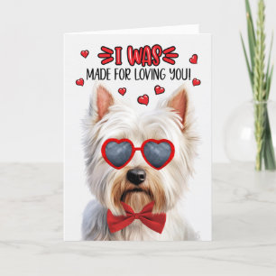 Cartes Pour Fêtes Annuelles Westie Chien fait pour vous aimer Valentine